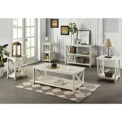 Kirklands Home Coffee Tables|Antique washed Wood Coffee Table White