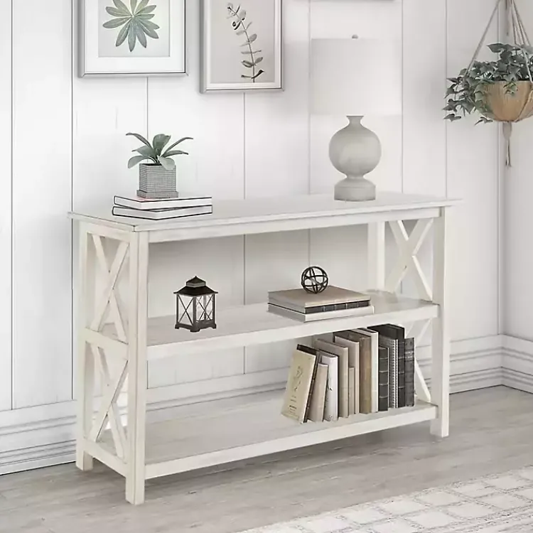 Kirklands Home Console Tables|Antique washed Wood Console Table White