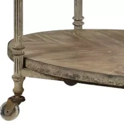 Kirklands Home Kitchen Islands & Bar Carts|Antique Wood and Metal Bar Cart