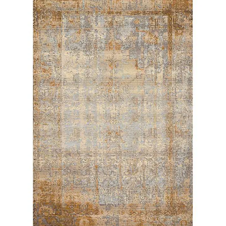 Kirklands Home Outdoor Rugs|Antiqued Ivory Copper Outdoor Area Rug, 7x11