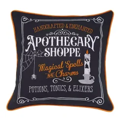 Hot Apothecary Shoppe Halloween Pillow Halloween