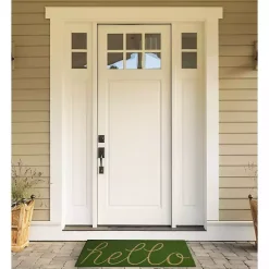Kirklands Home Doormats|Apple Hello Doormat Green
