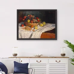 Kirklands Home Canvas Art|Apples and Grapes Framed Canvas Art Print Multi