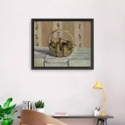 Kirklands Home Canvas Art|Apples and Pears in a Round Basket Framed Print