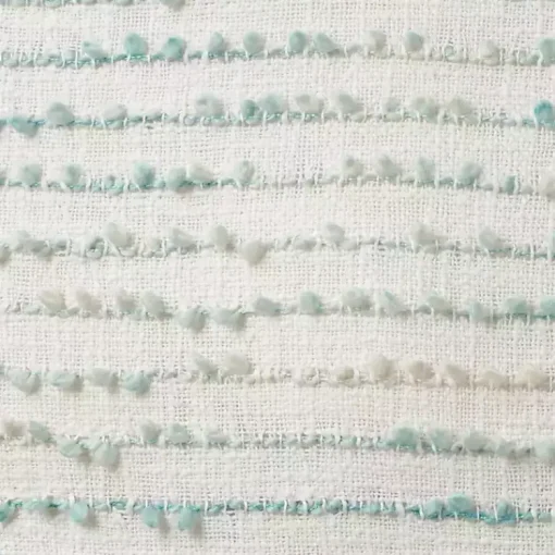 Aqua Handstitched Stripes Throw Pillow Pillows