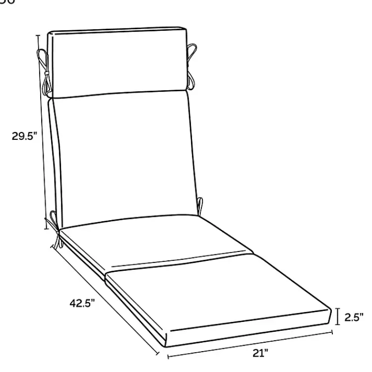 Kirklands Home Outdoor Cushions & Pillows|Aqua Leala Texture Outdoor Chaise Cushion Blue