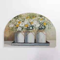Kirklands Home Canvas Art|Arched Floral Mason Jar Canvas Art Print
