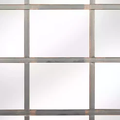 Kirklands Home Decorative Mirrors|Arched Windowpane Wall Mirror Gray