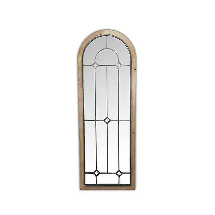 Kirklands Home Decorative Mirrors|Arched Windowpane Wall Mirror