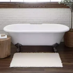 Kirklands Home Bathroom Rugs|Arctic Lofty Pile Chenille Bath Mat, 60 in. White