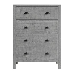 Kirklands Home Dressers & Chests|Arden Wood 5-Drawer Chest Gray