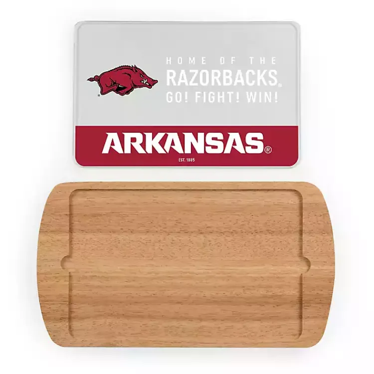 Kirklands Home Serving & Entertaining|Arkansas Razorbacks Wood and Glass Serving Board