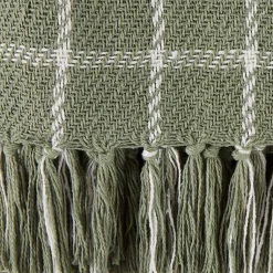 New Artichoke Plaid Fringed Throw Blankets & Throws
