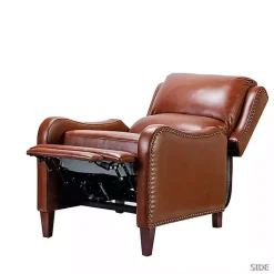 Kirklands Home Accent Chairs|Arturo Leather Wingback Recliner Brown