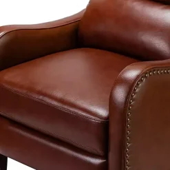 Kirklands Home Accent Chairs|Arturo Leather Wingback Recliner Brown
