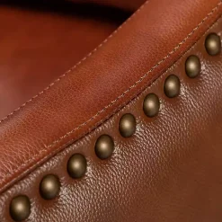 Kirklands Home Accent Chairs|Arturo Leather Wingback Recliner Brown