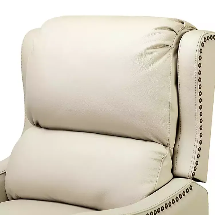 Kirklands Home Accent Chairs|Arturo Leather Wingback Recliner Ivory