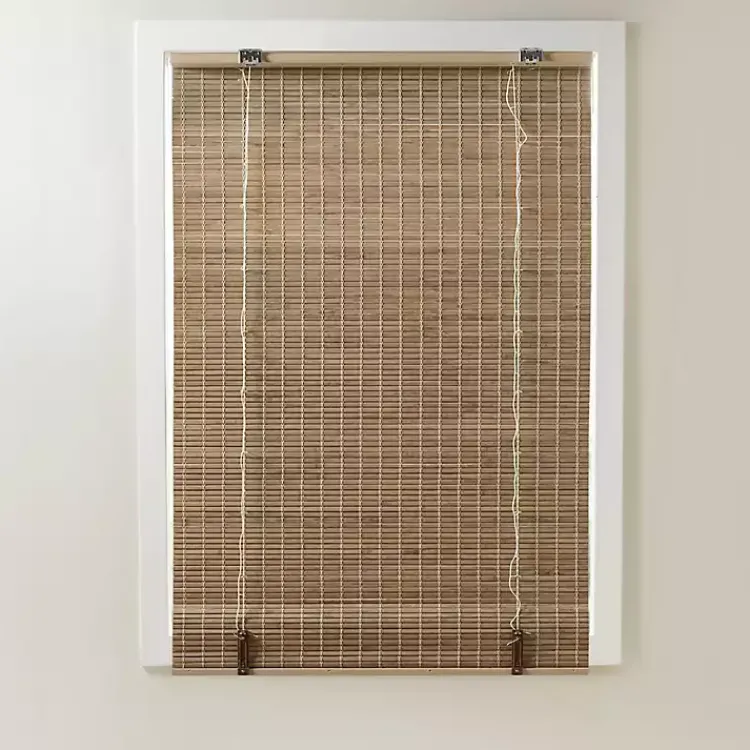 Kirklands Home Curtains & Drapes|Ash Bamboo Light Filtering Roman Shade, 33 in. Brown