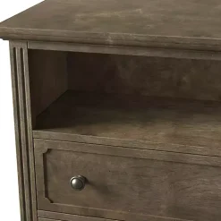 Kirklands Home Nightstands|Ash 2-Drawer Wood Nightstand Brown