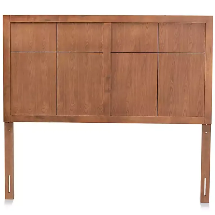Kirklands Home Beds & Headboards|Ash Walnut Wood Panel Full Headboard Brown