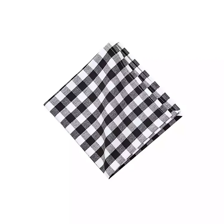 Kirklands Home Table Linens|Ashford Buffalo Check Napkins, Set of 6 Black