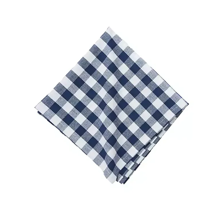 Kirklands Home Table Linens|Ashford Indigo Buffalo Check Napkins, Set of 6 Blue