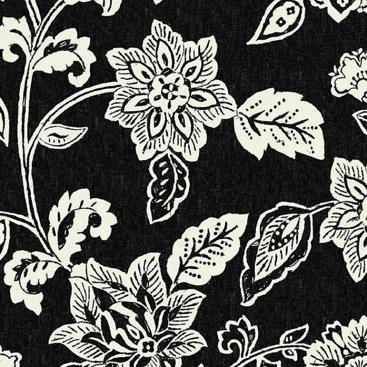 Kirklands Home Outdoor Cushions & Pillows|Ashland Jacobean Luxe Outdoor Dining Chair Cushion Black