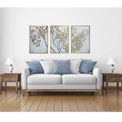 Kirklands Home Canvas Art|Asian Branches Framed Canvas Art Prints, Set of 3 Multi