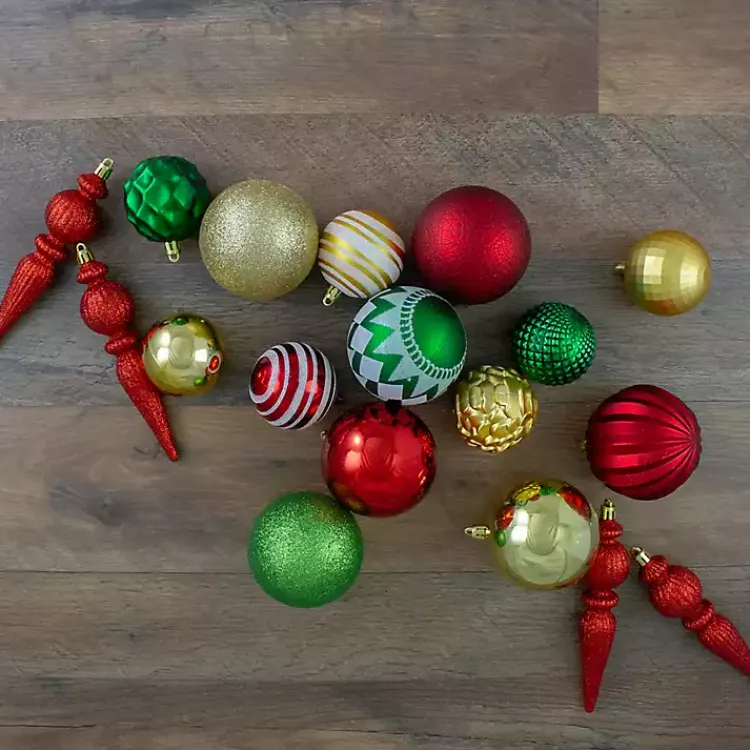 Clearance Assorted Shatterproof Ornaments, Set of 75 Christmas Ornaments