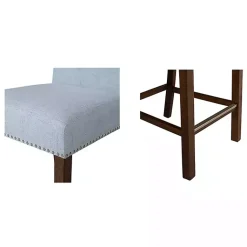 Kirklands Home Bar Stools & Counter Height Stools|Aubrey Upholstered 2-pc. Counter Stool Set Blue