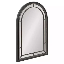 Kirklands Home Decorative Mirrors|Audubon Wood Arch Wall Mirror, 24x36 in. Black