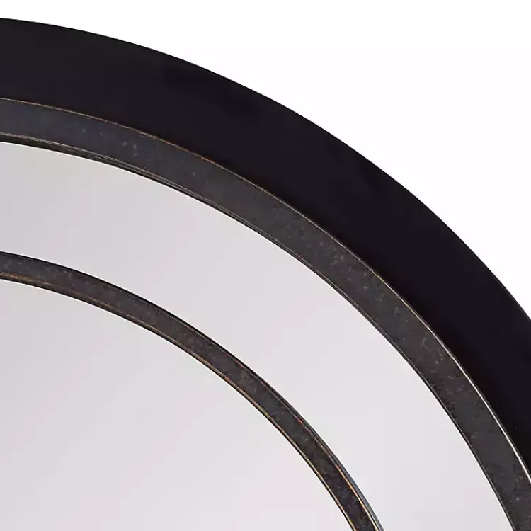 Kirklands Home Decorative Mirrors|Audubon Wood Arch Wall Mirror, 24x36 in. Black