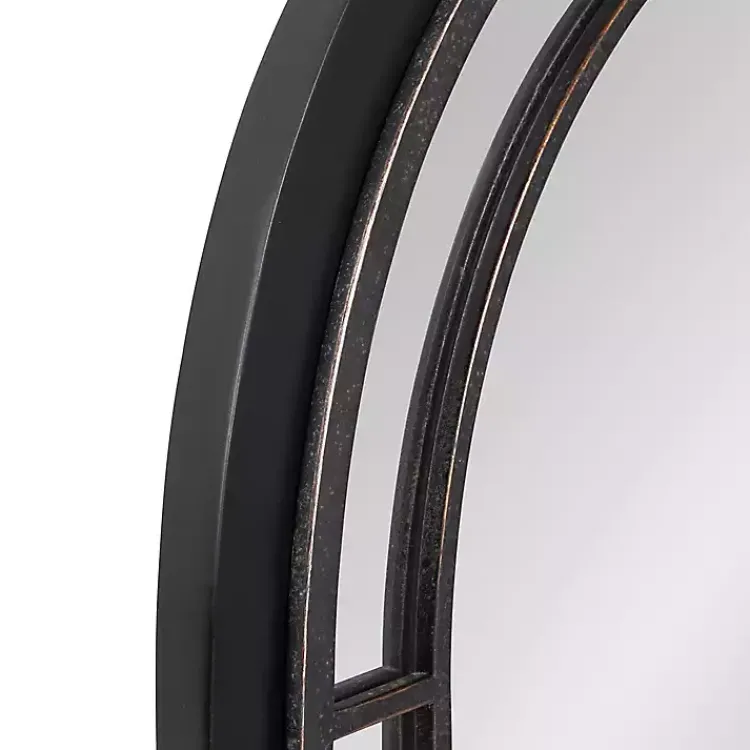 Kirklands Home Decorative Mirrors|Audubon Wood Arch Wall Mirror, 24x36 in. Black