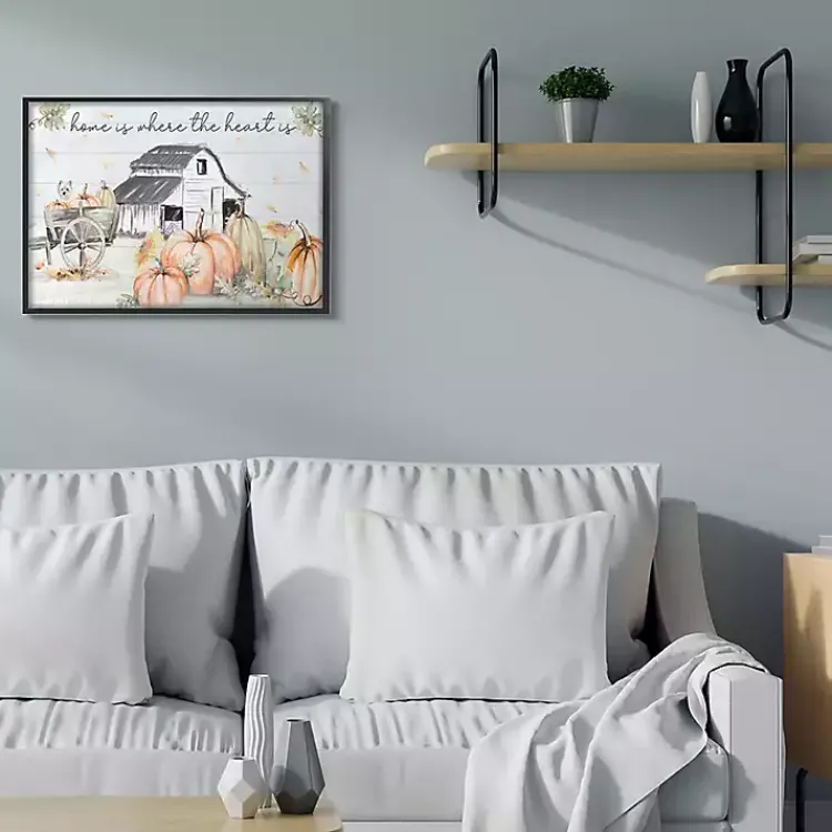 Clearance Autumn Farm Framed Giclee Art Print Fall