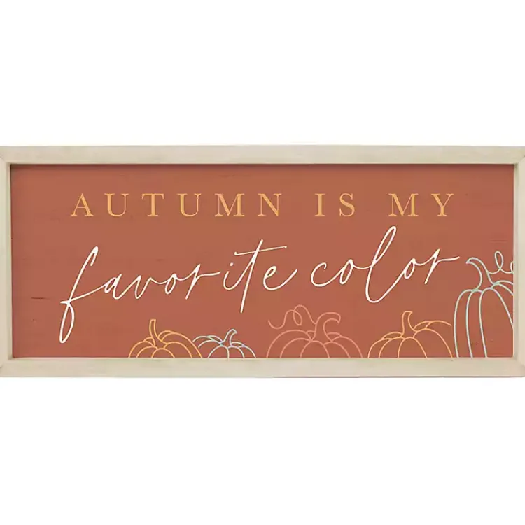 Outlet Autumn Favorite Color Framed Wall Plaque Fall