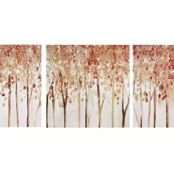 Kirklands Home Canvas Art|Autumn Forest Canvas Art Prints, Set of 3 Orange