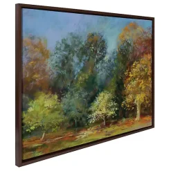 Kirklands Home Canvas Art|Autumn Forest Day Framed Canvas Art Print Multi