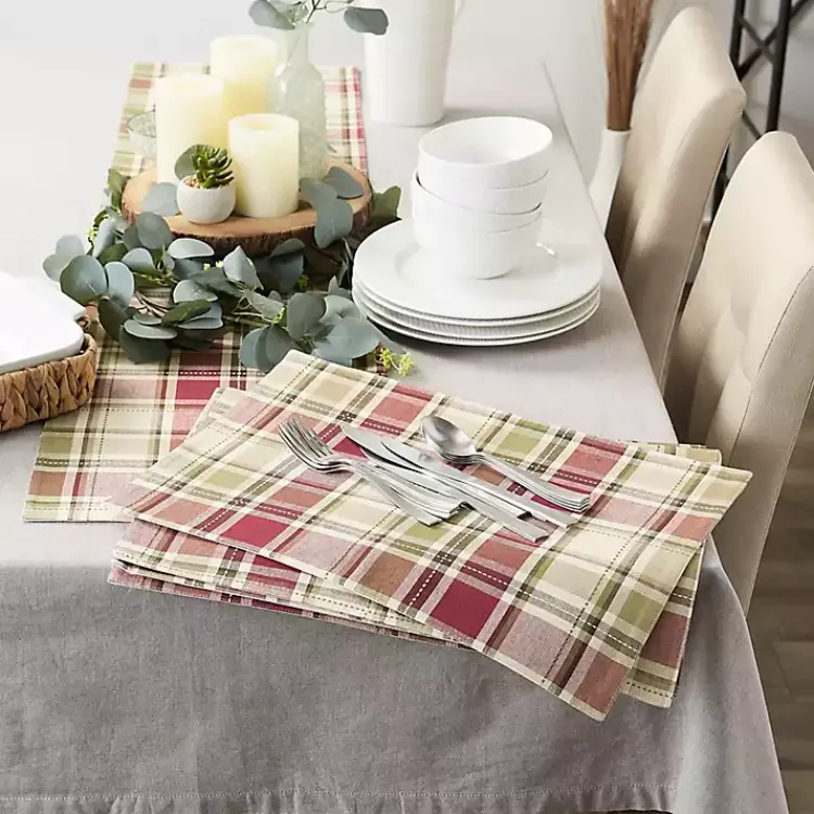 Kirklands Home Table Linens|Autumn Harvest Plaid Table Runner