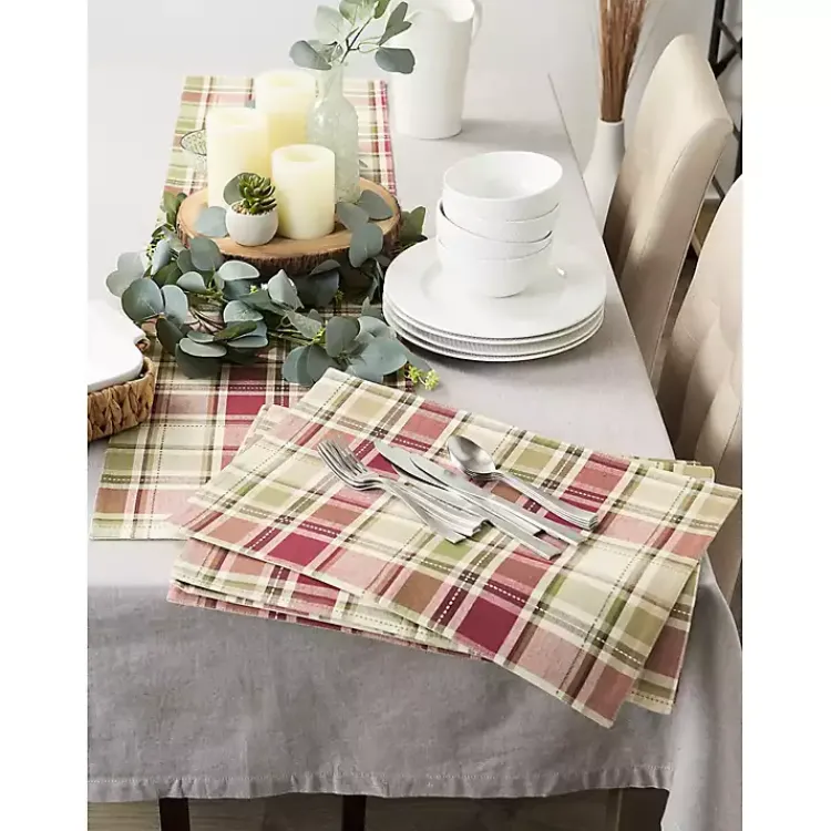 Kirklands Home Table Linens|Autumn Harvest Plaid Table Runner