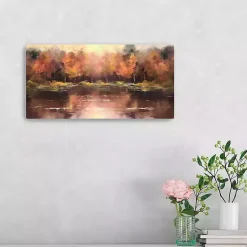 Clearance Autumn Lake Canvas Art Print, 20x10 in. Fall
