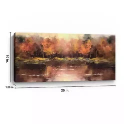 Clearance Autumn Lake Canvas Art Print, 20x10 in. Fall