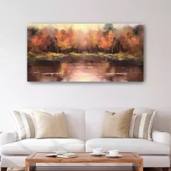 Clearance Autumn Lake Canvas Art Print, 60x30 in. Fall