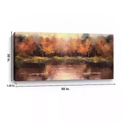 Clearance Autumn Lake Canvas Art Print, 60x30 in. Fall