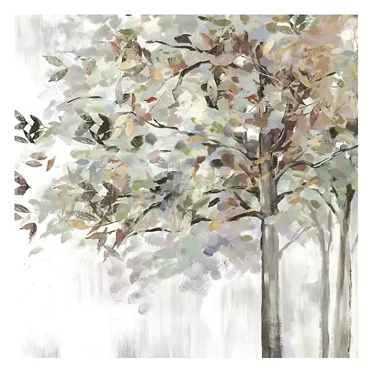 Kirklands Home Canvas Art|Autumn Leaves Neutral Giclee Canvas Art, 30x30 in.