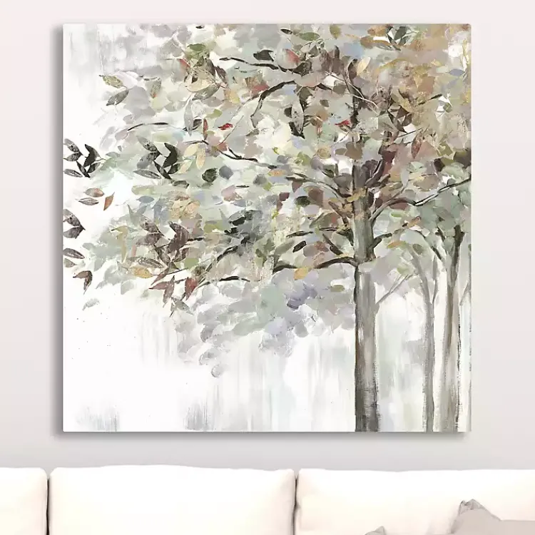 Kirklands Home Canvas Art|Autumn Leaves Neutral Giclee Canvas Art, 30x30 in.