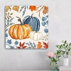 Hot Autumn Pumpkins Canvas Art Print Fall