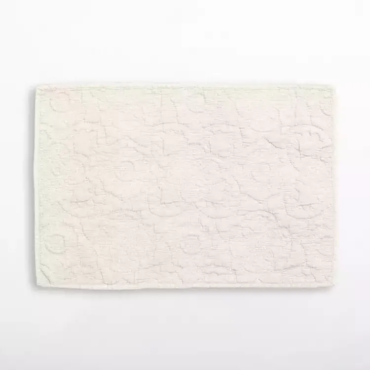 Kirklands Home Table Linens|Avery Quilted Placemat Ivory