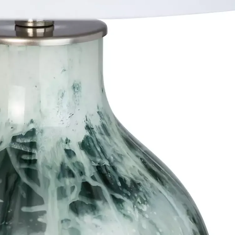 Kirklands Home Table Lamps|Azure Blue Ocean Table Lamp White
