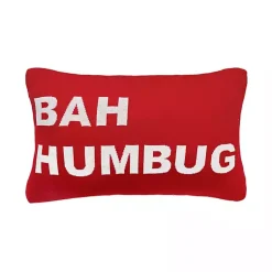 Sale Bah Humbug Reversible Lumbar Pillow Christmas Pillows