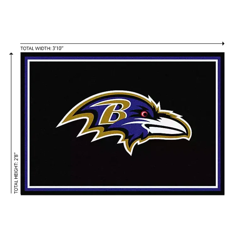 Kirklands Home Area Rugs|Baltimore Ravens Area Rug, 3x4 Black